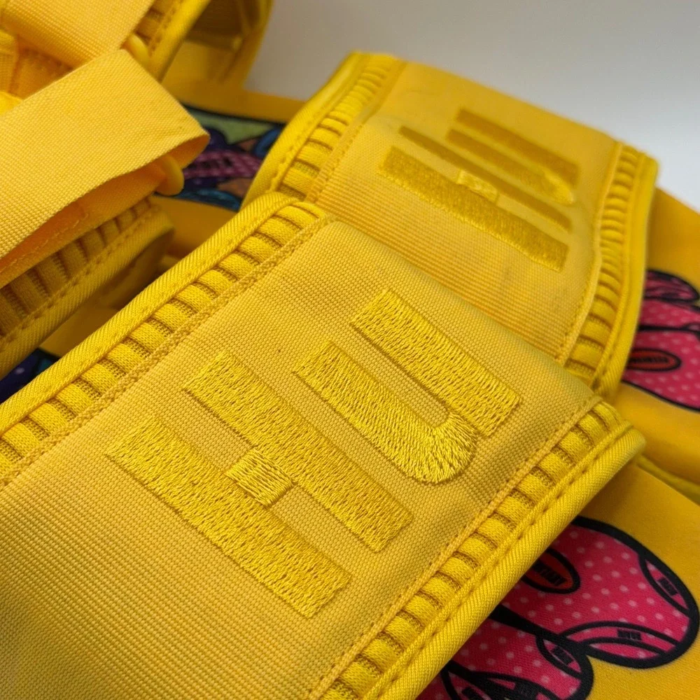 Adidas Pharrell Williams Hu Adilette 2.0 Slides Yellow Sandals Mens 8